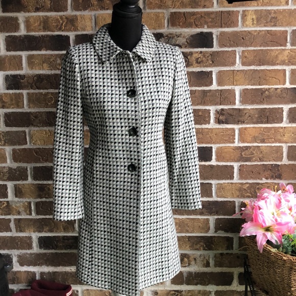 Tahari Arthur S. Levine Checker Wool Coat - Picture 11 of 14